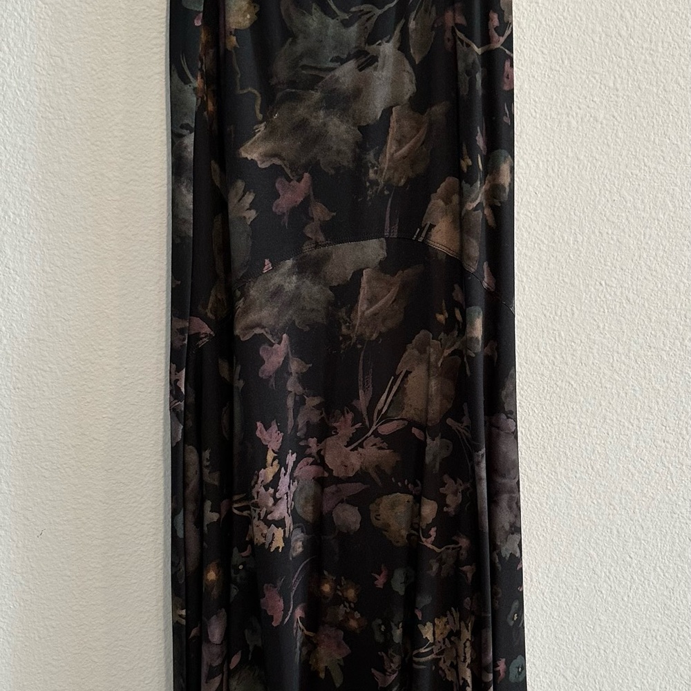 Peruvian Connection Black Floral Maxi Skirt
